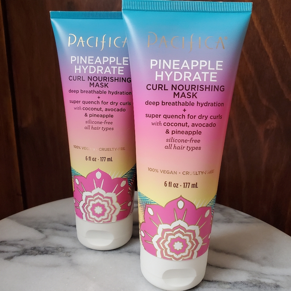 Pacifica Pineapple Hydrate Nourishing Mask for Curly Hair Lot of 2